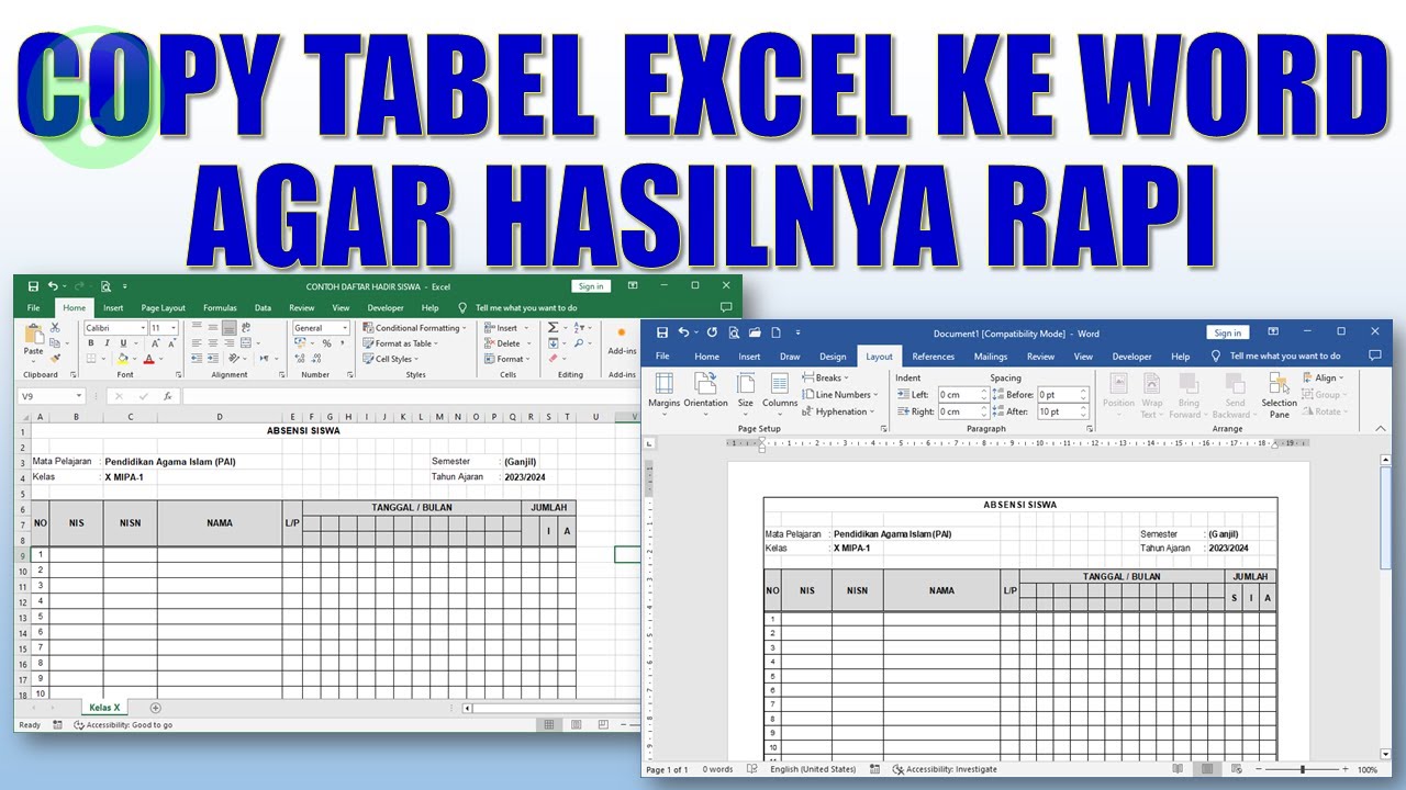 3 Cara Ampuh Copy Sheet Excel ke Word Tanpa Mengubah Format yang Jarang Diketahui Orang