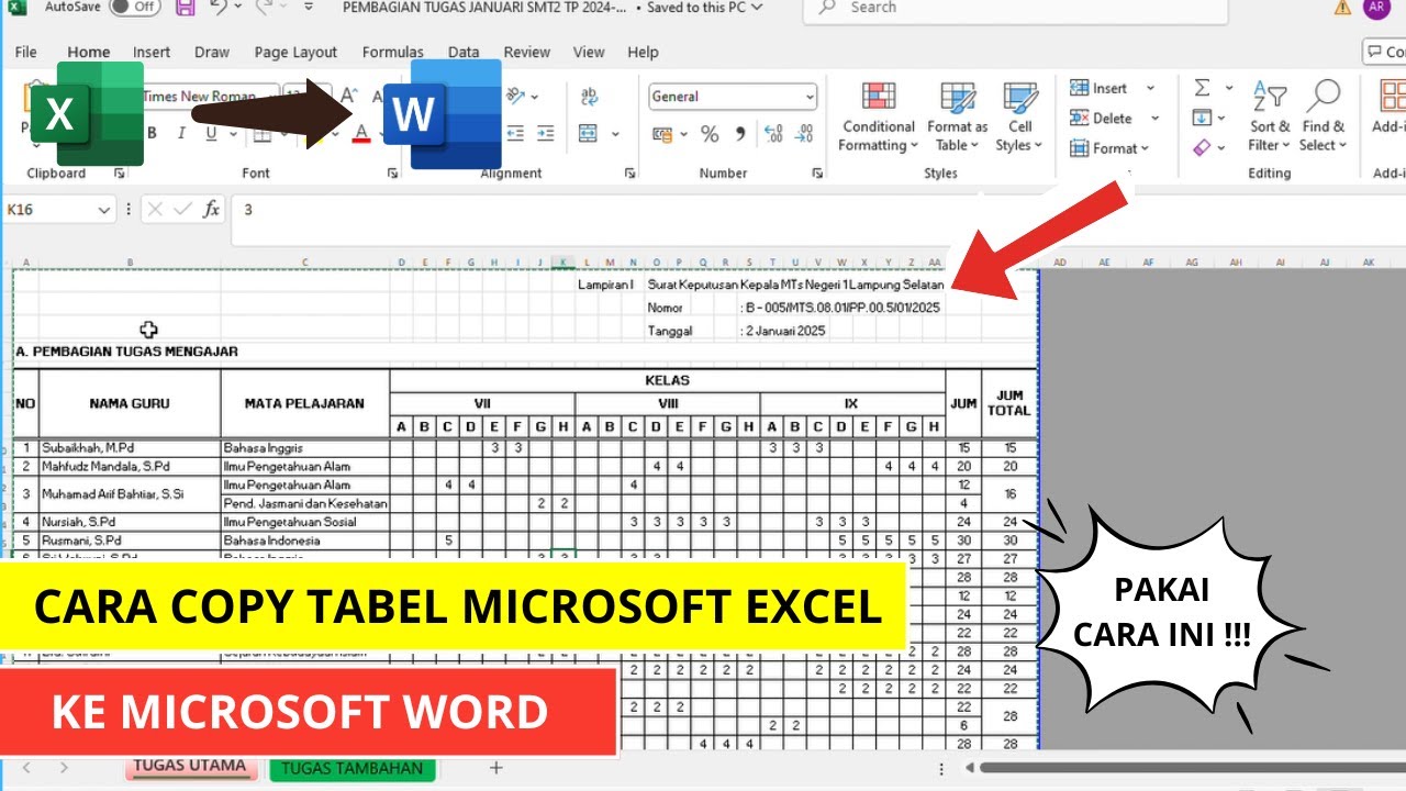 Ternyata Begini Cara Copy Tabel di Word Agar Urutan Hurufnya Tidak Berubah Anti Gagal