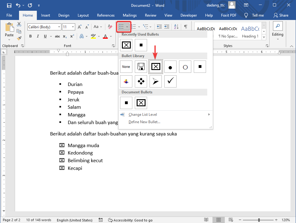 Cara Membuat Bullet Numbering di Word Panduan Pemula TTC