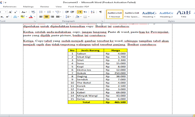 Ternyata Ini Cara Copy Tabel Equation Word Agar Ukuran Tidak Berubah Anti Berantakan