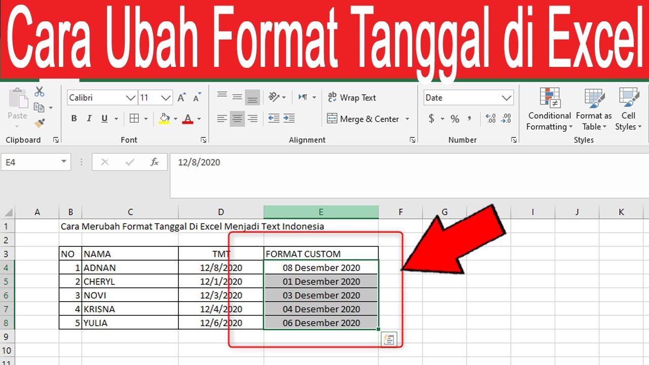 cara copy tanggal dari word ke excel tidak berubah