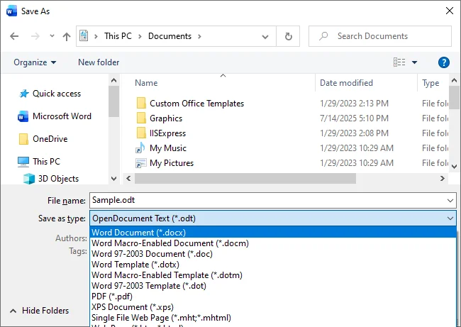 Convertire ODT in Word 4 modi semplici desktop online e Python