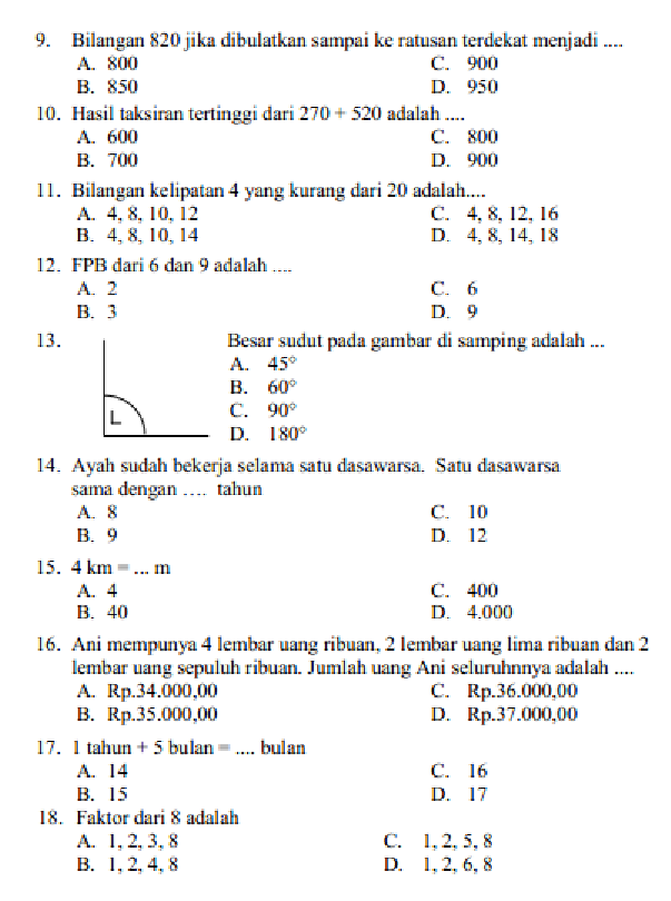 40 Soal Pilihan Ganda Bahasa Indonesia Kelas 4 SD dan Pembahasannya